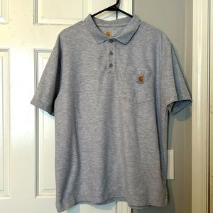 Carhartt polo shirt Men’s size Large Gray pocket workwear